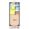 シャンブル高野 1Kの間取り