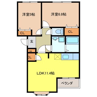 間取図 エスペランス福野