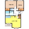 エスペランス福野 2LDKの間取り