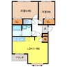 エスペランス福野 2LDKの間取り