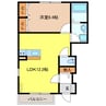 グランディール 1LDKの間取り