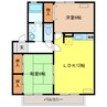 トラスト２１ 2LDKの間取り