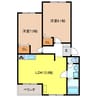 エスポワール 2LDKの間取り