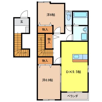 間取図 サンシャイン稲里　北