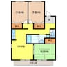 パストラル北方B 3DKの間取り