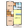 ガーデンハイツ 2LDKの間取り