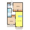 シャトーみずほ 2LDKの間取り