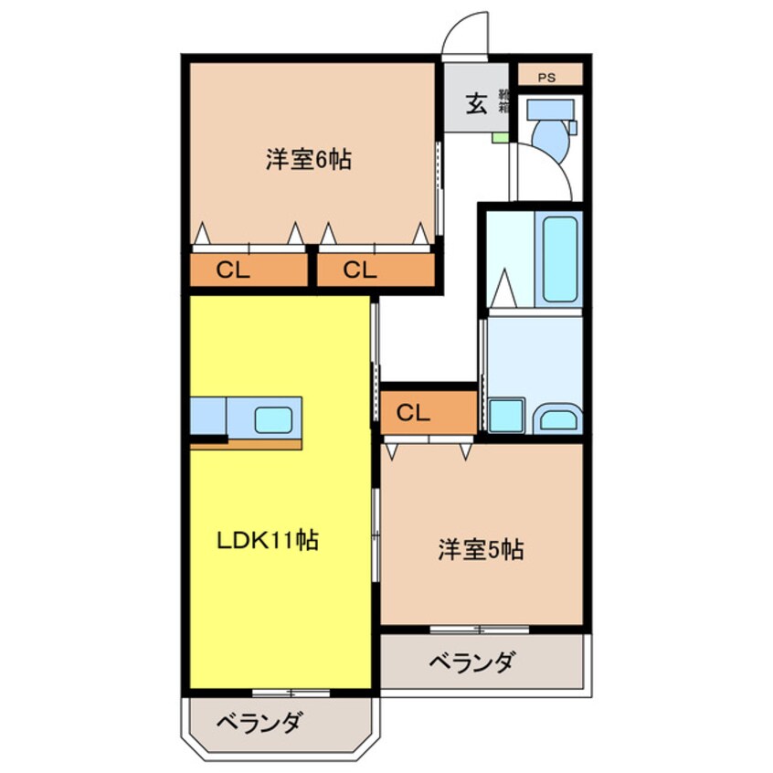 間取図 シャトーみずほ