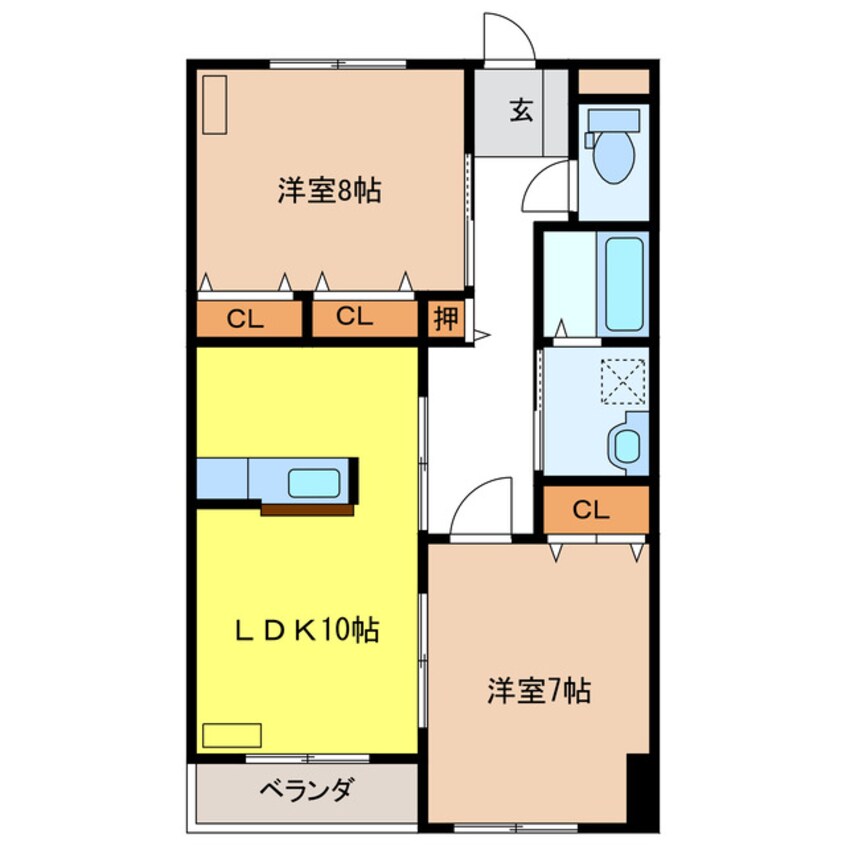 間取図 シャトーみずほ