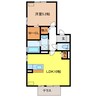 ベルドミール瑞穂Ｂ 1LDKの間取り