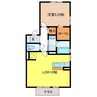 ベルドミール瑞穂Ｂ 1LDKの間取り