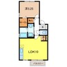 ベルドミール瑞穂Ｂ 1LDKの間取り