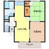 アネックス 2LDKの間取り