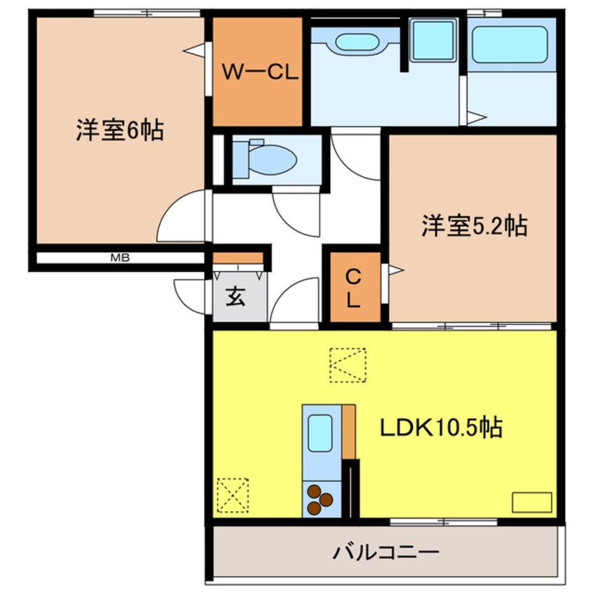 間取図 プレジール　Ａ棟