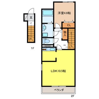 間取図 メゾンハヤブサＢ