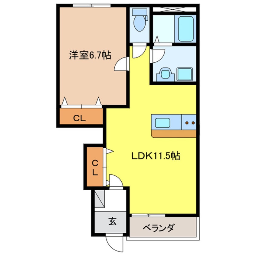 間取図 ＭＳレーヴⅠ