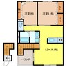 タカレジデンス 2LDKの間取り