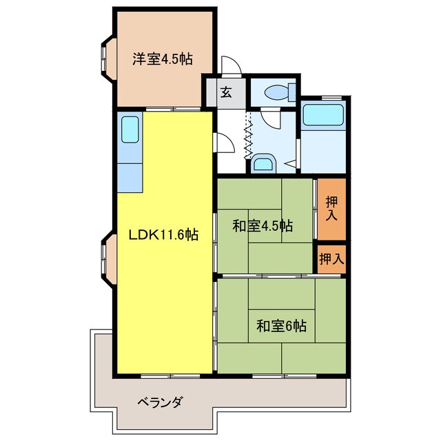 間取り図 ハイタウンみずほⅠ