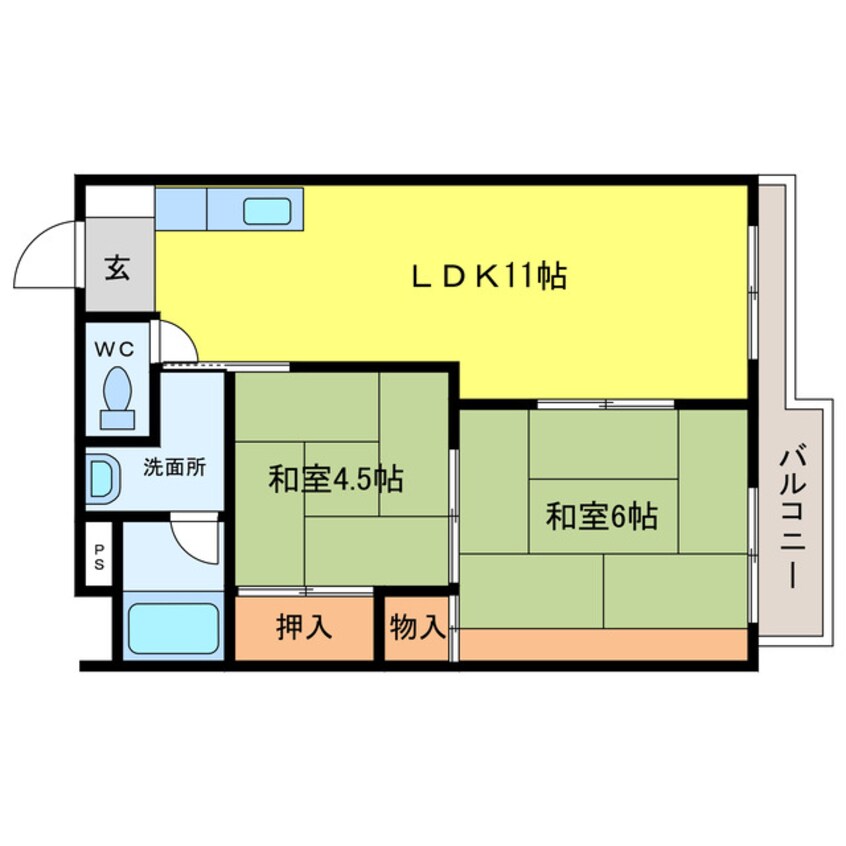 間取図 ハイタウンみずほⅠ