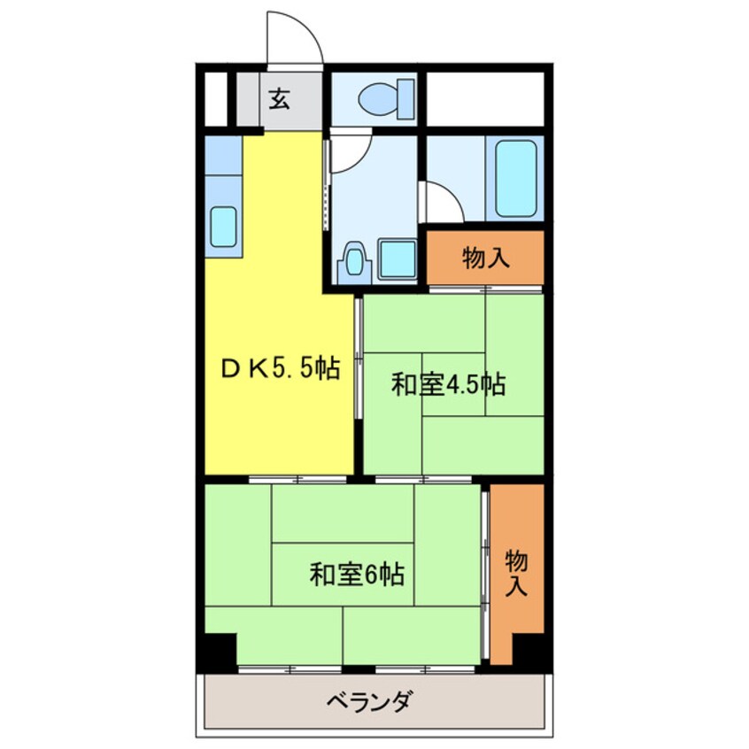 間取図 ハイタウンみずほⅡ