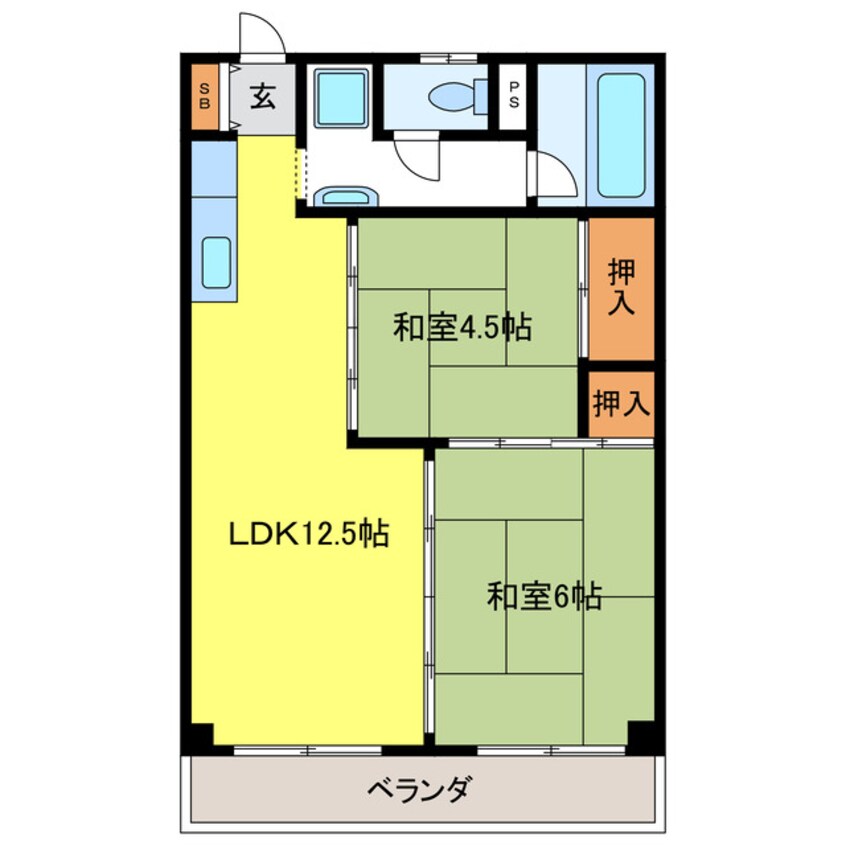 間取図 ハイタウンみずほⅡ