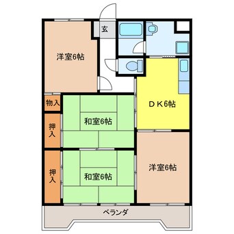 間取図 ハイタウンみずほⅢ