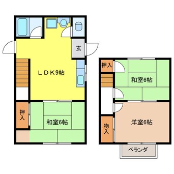 間取図 生津貸家