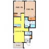 アールプレイス 2LDKの間取り