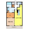 Ｒｉｑｕｅｚａ穂積 1LDKの間取り