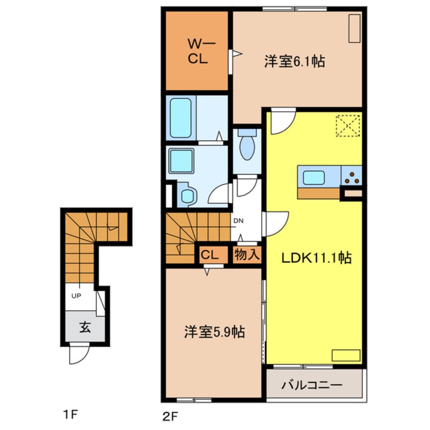 間取図 アムールF