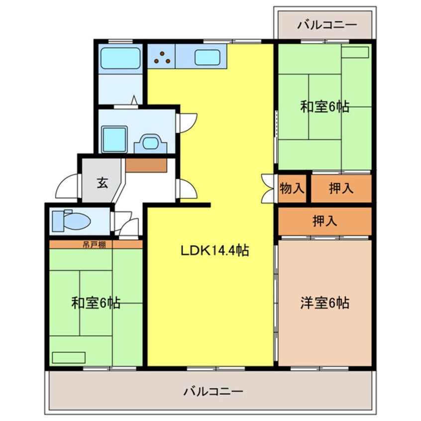 間取図 パビリオン大垣