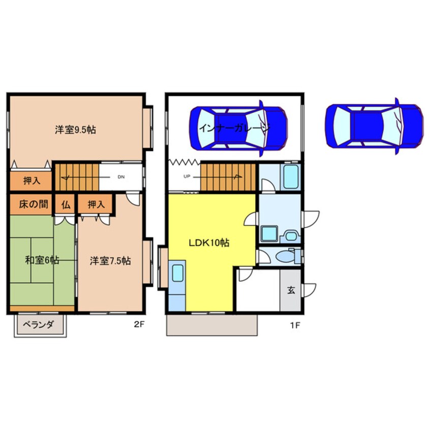 間取図 岡田借家７