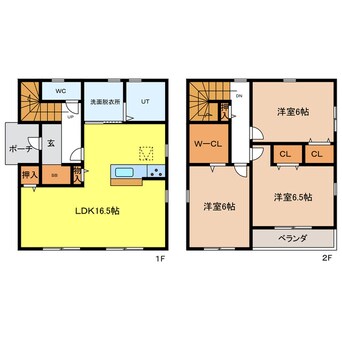 間取図 くろの家　Ｂ棟（二階建て）