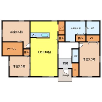 間取図 くろの家　A棟（平屋）