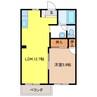 フレグランスアオキ 1LDKの間取り