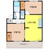 ガーデンビレッジB棟 2LDKの間取り