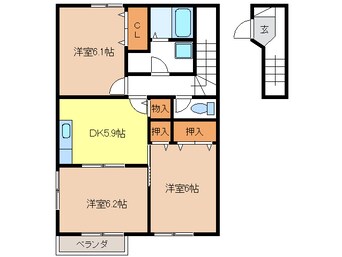 間取図 クレストールＫＩＫＩ　Ｂ