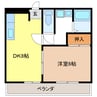 城前レジデンス 1DKの間取り
