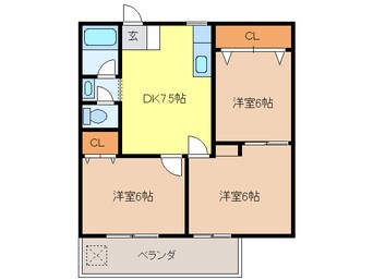 間取図 北川コーポラス　1