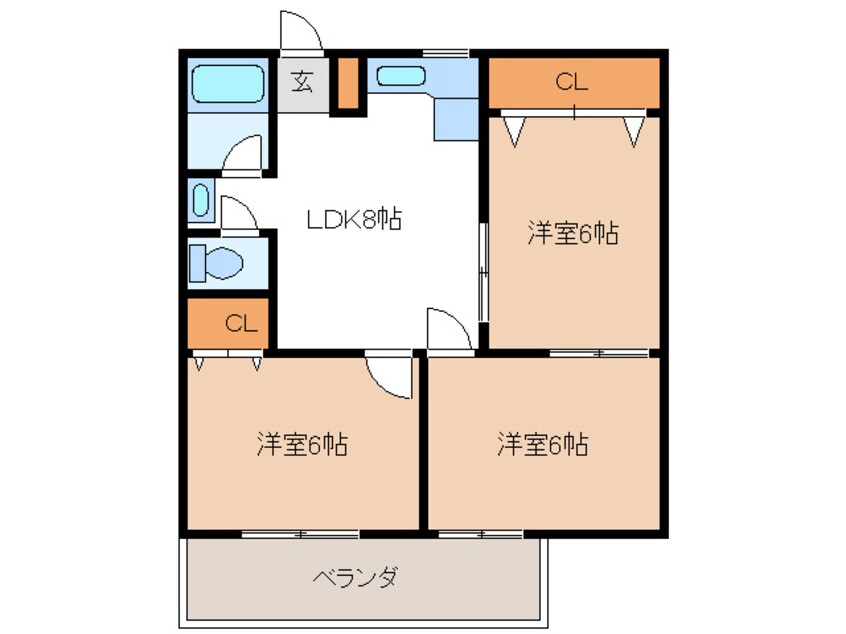 間取図 北川コーポラス　1