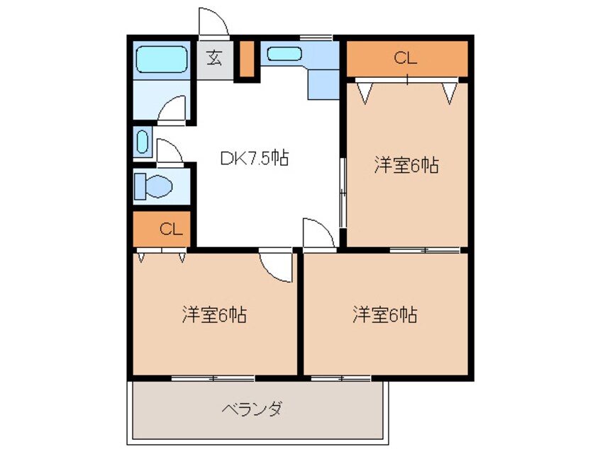 間取図 北川コーポラス　1