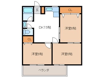 間取図 北川コーポラス　1