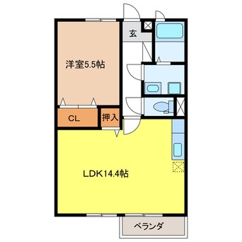間取図 サンビレッジ大堀　Ｂ