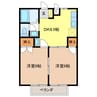 グランドハイツ市川　Ａ 2DKの間取り