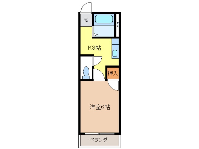 間取図 コスモキヌガサ　Ｂ棟