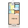 リズスクエア　西棟 1Kの間取り