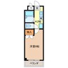 リズスクエア　中棟 1Kの間取り