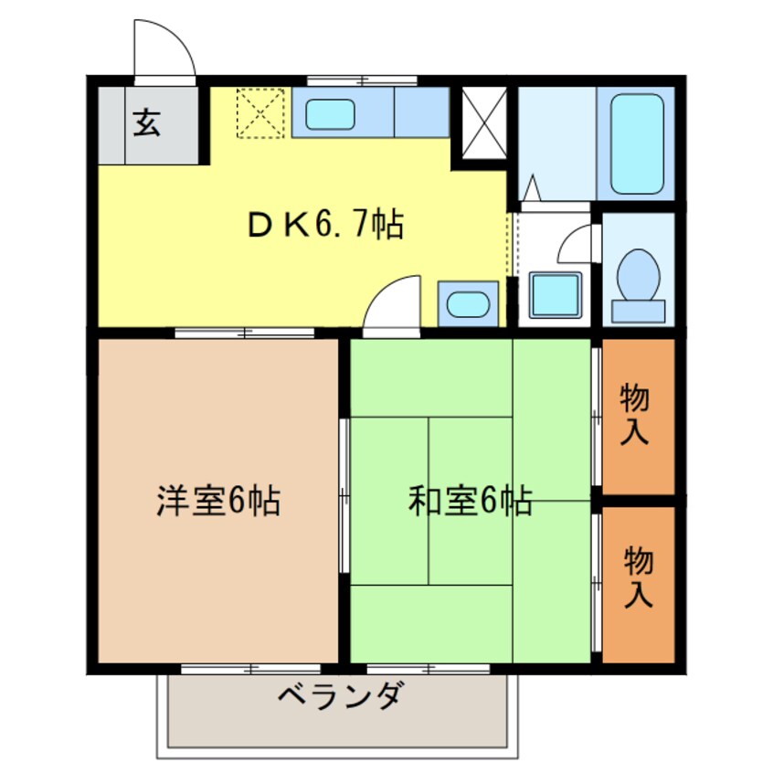 間取図 ハイム西中島