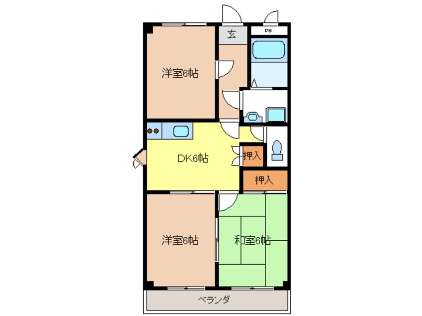 間取図 サンライトフジ　Ⅰ