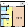 多恵第一ビル 1Kの間取り